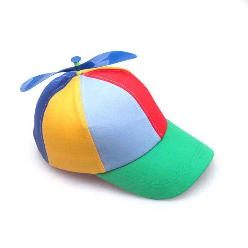 Цветная бамбуковая бейсболка со стрекозой в стиле пэчворк съемным вертолетом и