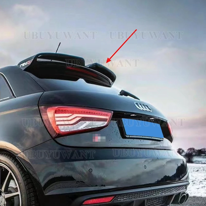 

UBUYUWANT For Audi A1 R18 2010-2014 high quality Carbon Fiber rear boot Wing Spoiler Rear Roof Spoiler Wing Trunk Lip Boot Cover