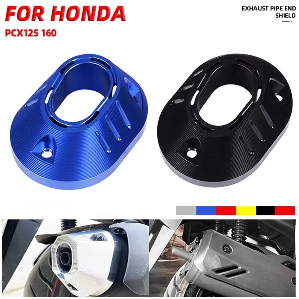 Фото Для Honda PCX160 PCX125 PCX150 PCX 125 150 160 2021 2022 2023 2024 аксессуары для мотоциклов крышка выхлопной трубы глушитель хвостовая защита №3