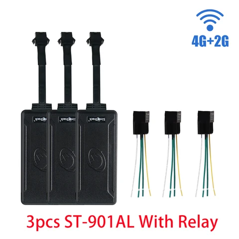 3 единицы SinoTrack 4G + 2G Автомобильный GPS-трекер ST-901AL для мотоциклов, устройство слежения в реальном времени с отключением масляного питания, бесплатное приложение
