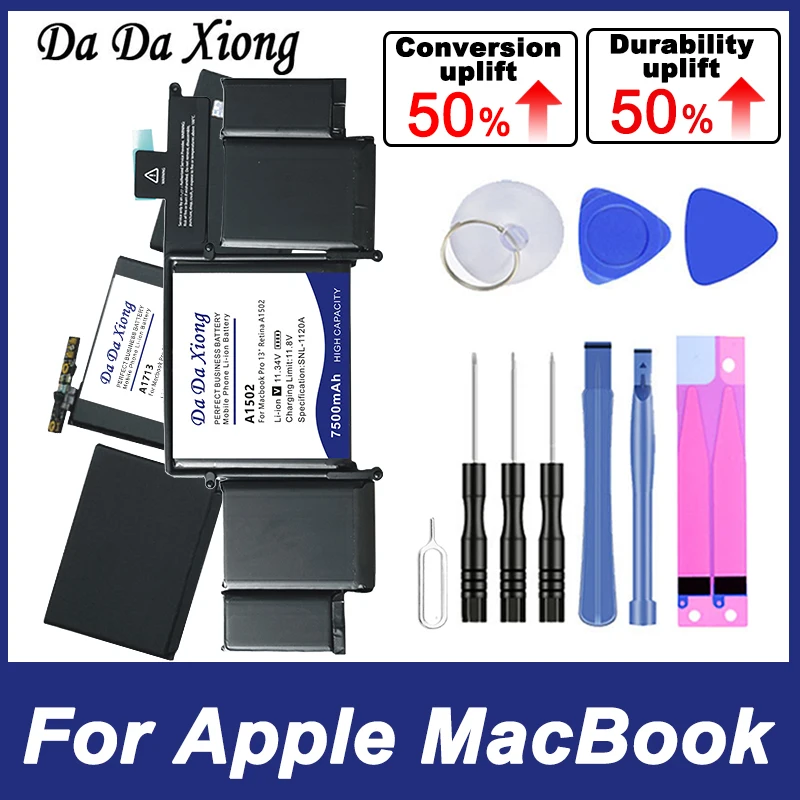 Аккумулятор A1502 A1819 A2485 A1437 A1382 для Macbook Pro 13 3 15 16 дюймов Retina A1707 A1708 A1706 A1398 2011-2021 года