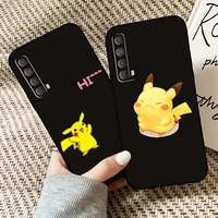 pok%c3%a9mon pikachu phone case for huawei p40 p30 p20 p10 lite honor 9 10 20 pro 7x 8x 9x prime p smart z 2021 silicone cover back