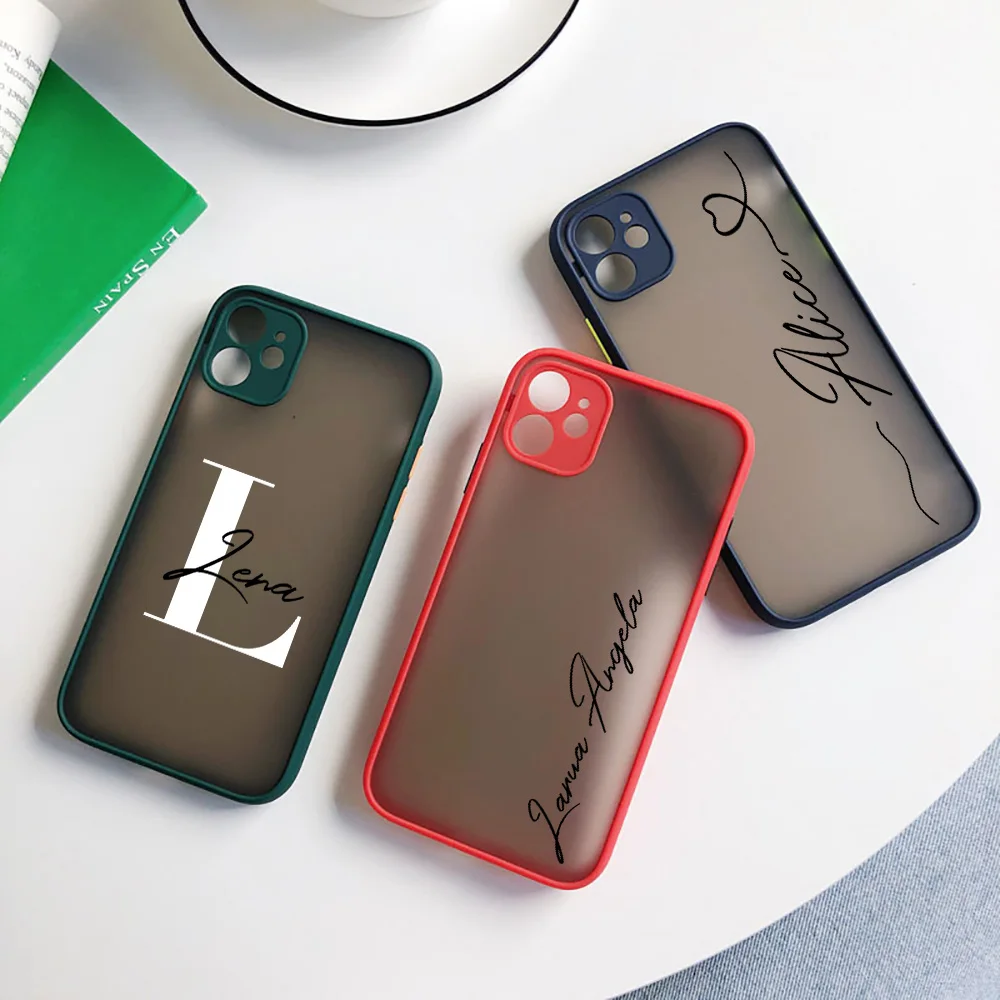 

Custom Name Case For Huawei P30 P40 Lite P20 Pro Cover P Smart Z Honor 50 10X 8X 9A 9X Nova 5T 9 Pro 7 6 SE DIY Initial Letter