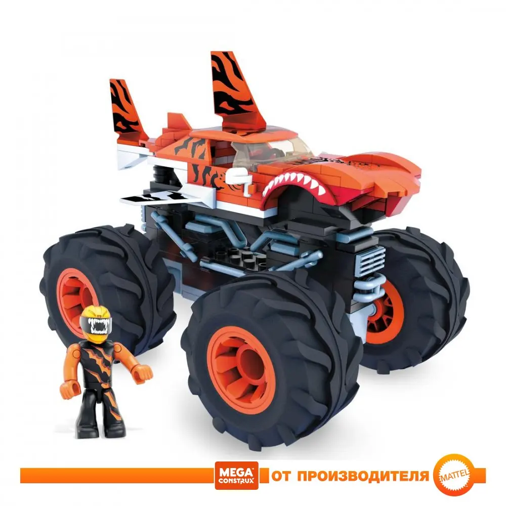 Конструктор Mega Construx Hot Wheels Монстр-трак Тигровая акула GVM26 | Игрушки и хобби