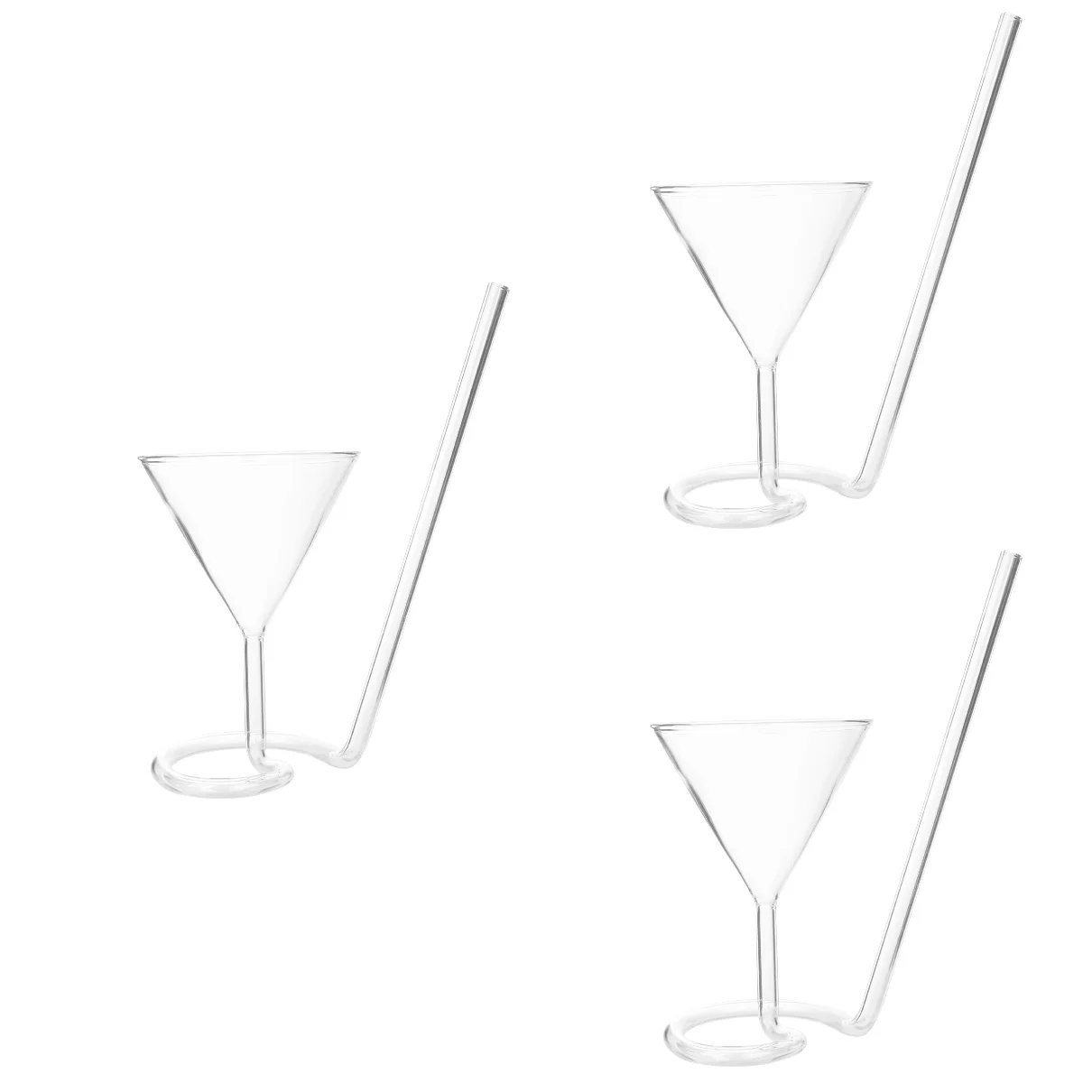 

Wine Glasses Cup Cocktail Martini Straw Spiral Gobletfun Champagne Shaped Red Drinking Clearset Whiskey Mojito Toasting Creative