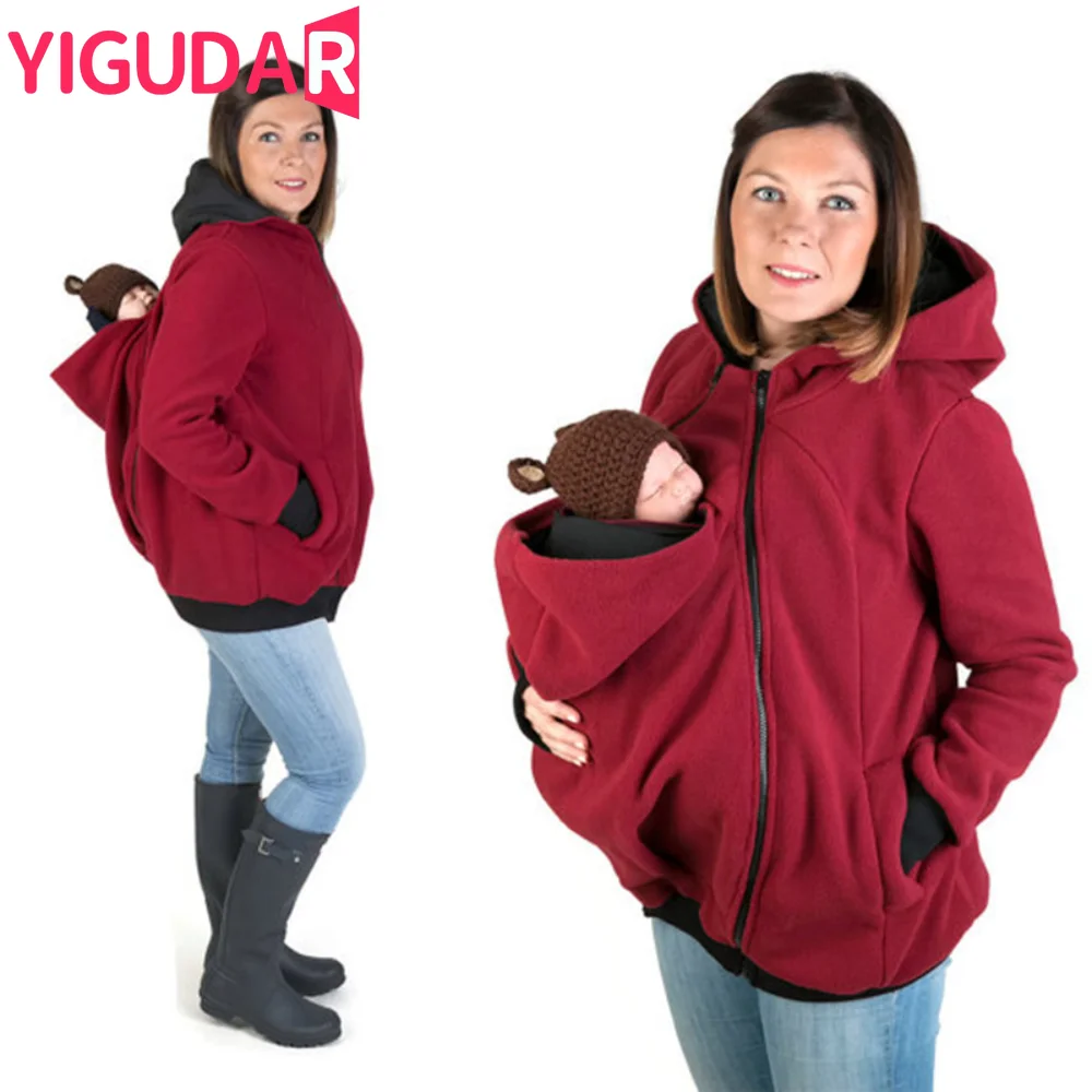 Baby Carrier Jacket Kangaroo Hoodie Winter Maternity Hoody Outerwear Coat For Pregnant Women Carry Baby Pregnancy Clothing