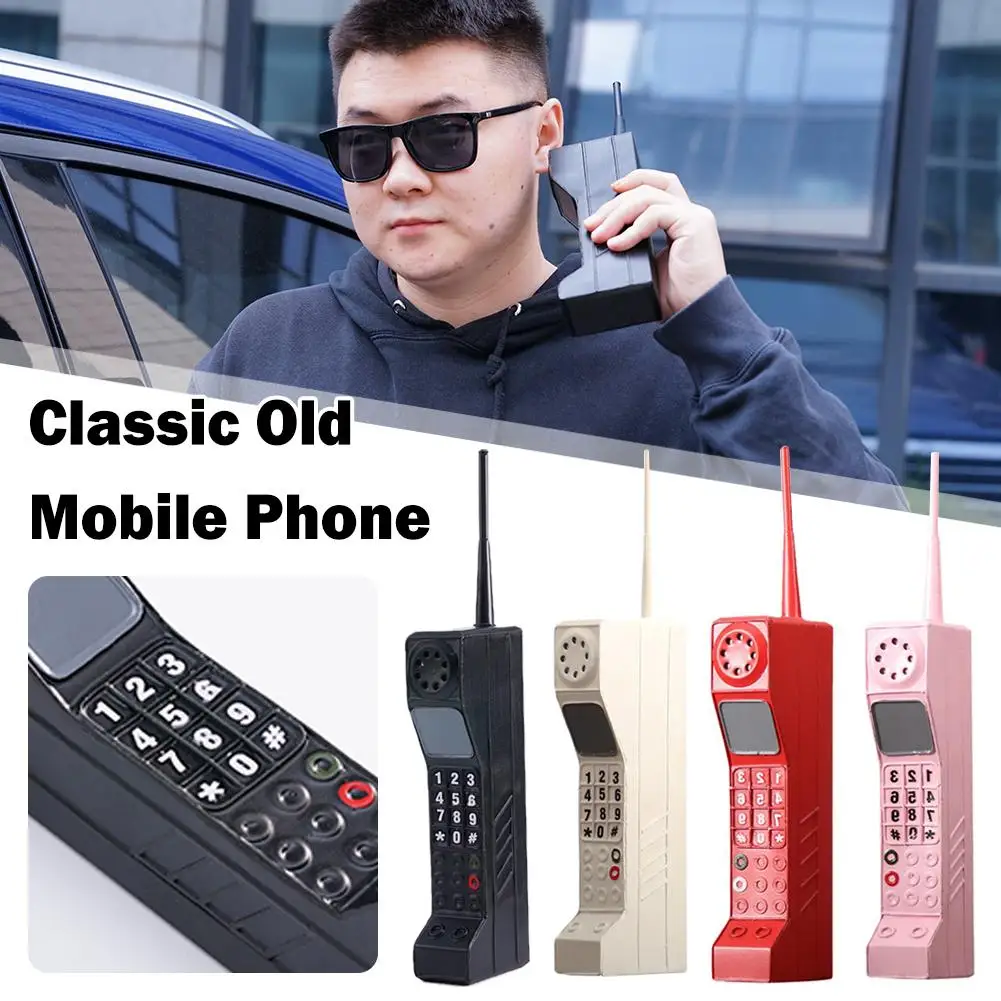 

Bar Retro Telephone Model Metal Vintage Classic Brick Phone Decoration Fashioned Cell Mobile Crafts Photography Old Props P B3A5