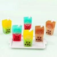 kawaii rubber milk tea cup shape rectangular eraser fun cartoon student school supplies give birthday gift wholesales
