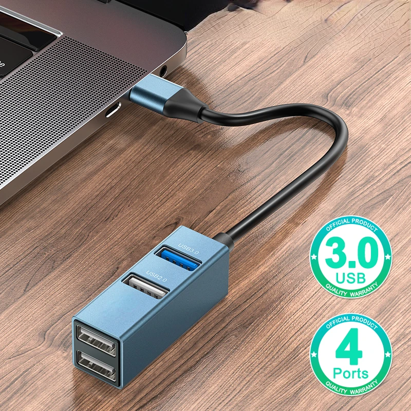 

New Fashion USB C HUB 4 Ports USB Type C to USB 3.0 HUB Splitter USB-C Adapter Dock For Macbook Pro iPad Surface S21