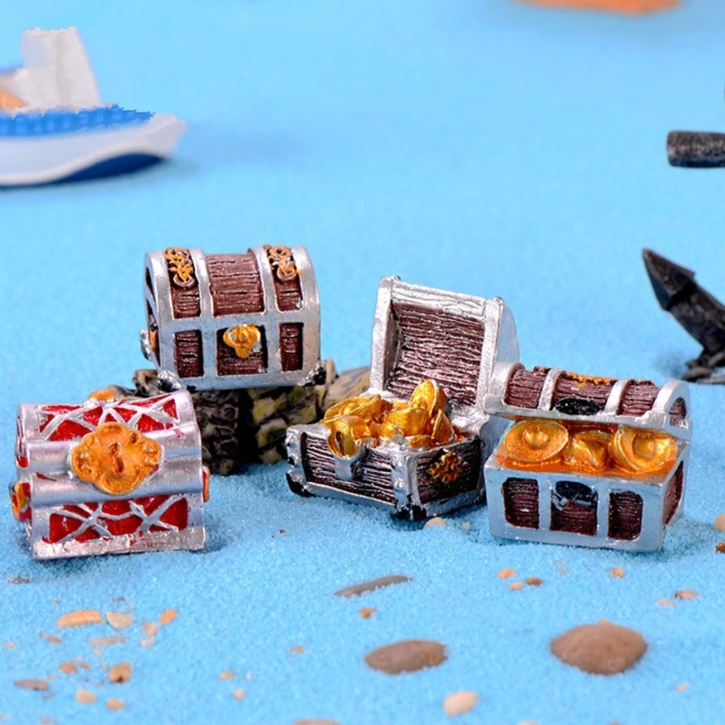 Аквариум маленькие сундуки с сокровищами модели украшения для аквариума