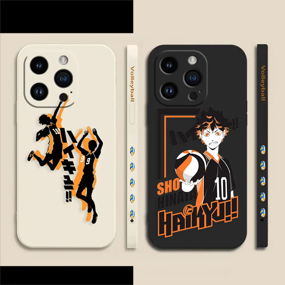 

Anime Haikyuu Hinata Shoyo Phone Case For Apple iPhone 14 13 12 11 Pro XS Max Mini X XR SE 7 8 6 6S Plus Colour Liquid Case Capa