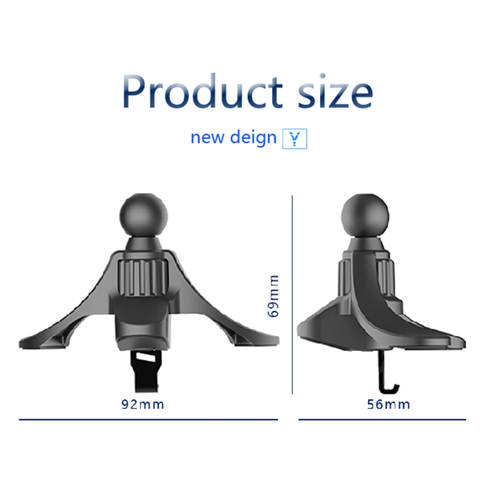 Car Holder for Mobile Phone in Car Air Vent Clip 17mm Ball Head Universal Gravity Stand Bracket Magnetic Support Adapter Holders