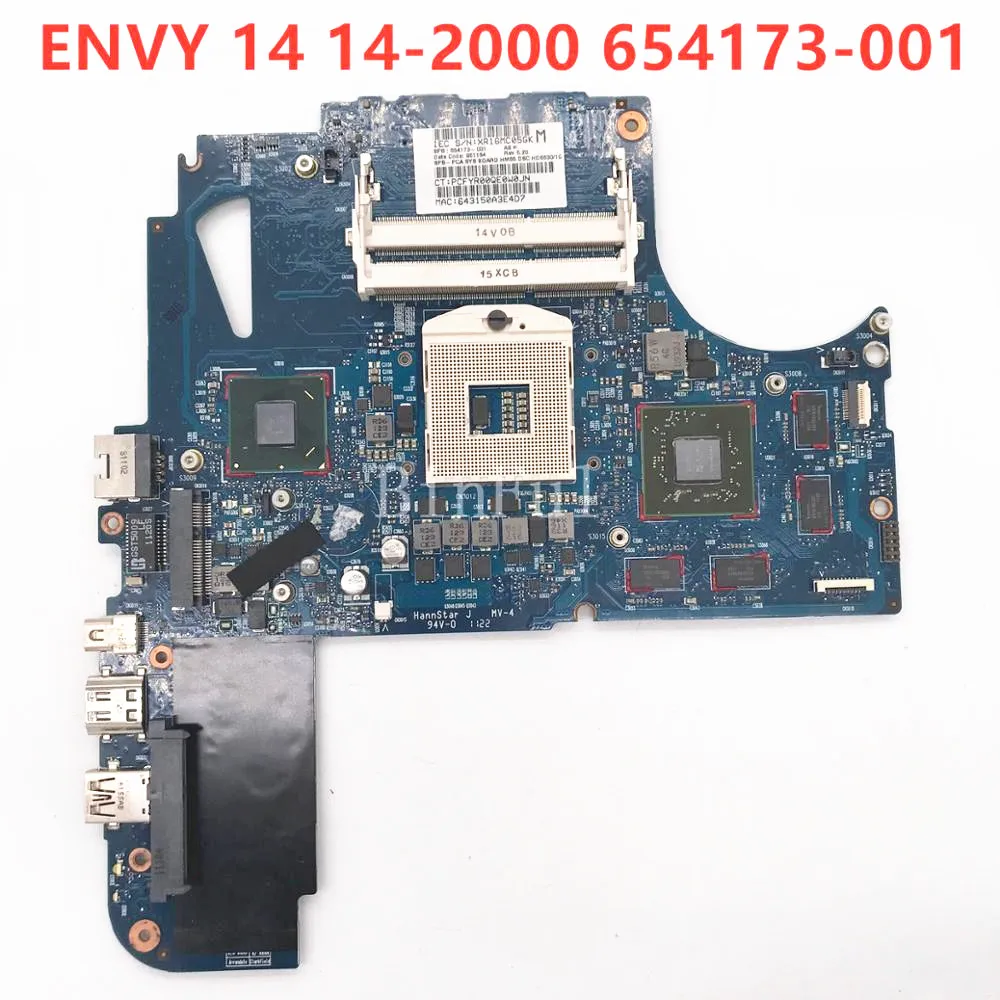 

High Quality Mainboard For HP Envy 14-2000 Laptop Motherboard 654173-001 654173-501 654173-601 6050A2443401-MB-A02 100%Tested OK