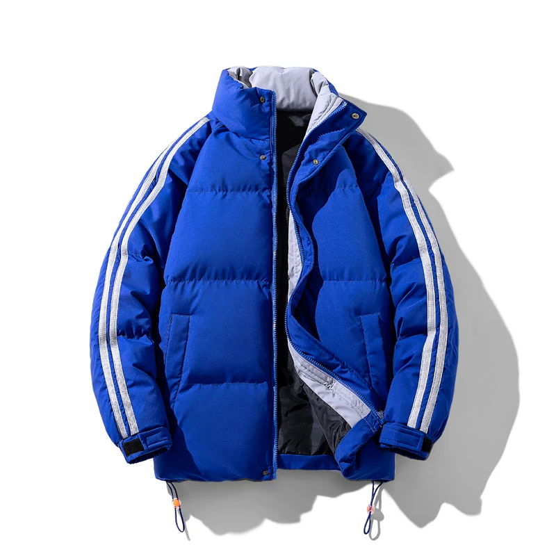 Men Winter Jacket And Coat Thicken Warm Stand Collar Parka Streetwear Outwear