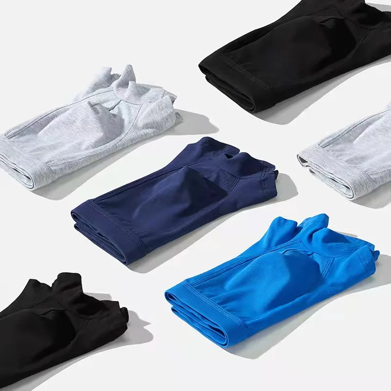 Трусы-боксеры мужские из чистого хлопка Брендовое нижнее белье шорты спортивные