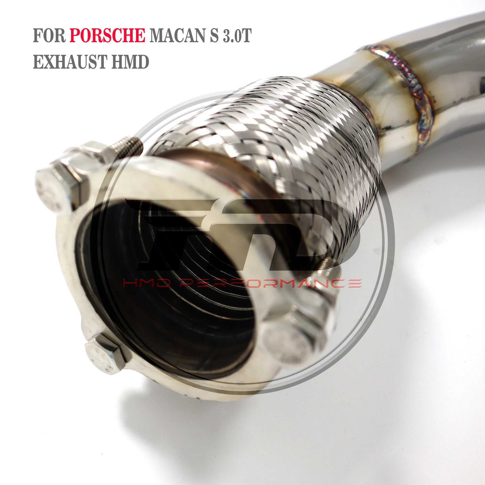 Средняя труба Performance для выхлопной системы Porsche Macan S GTS 3.0T HMD прямая трубка из