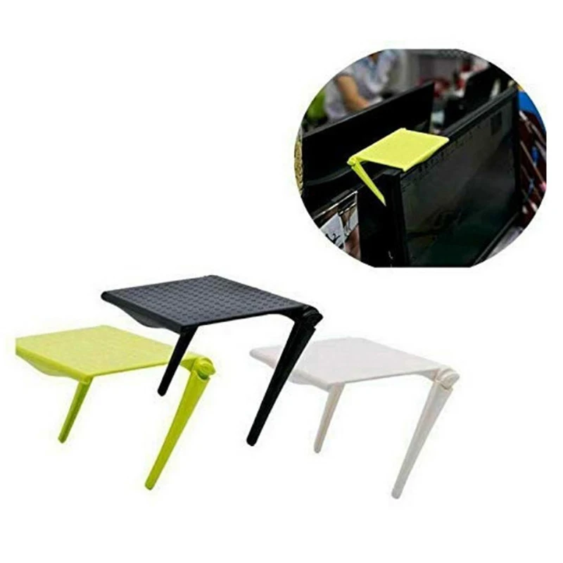 

1Pc Storage Rack Computer Monitor Riser Desktop Stand ABS TV Rack Display Shelf Storage Desk 16.2x11.2x1.5cm Storage Holder