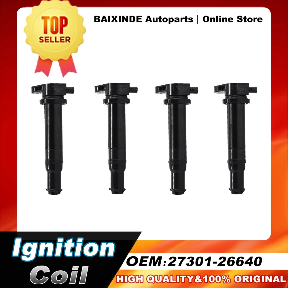 

1/4 шт. OEM 27301-26640 2730126640 Катушка зажигания для hyundai Accent 06-10 для kia Rio 06-10 новые оригинальные автомобильные аксессуары