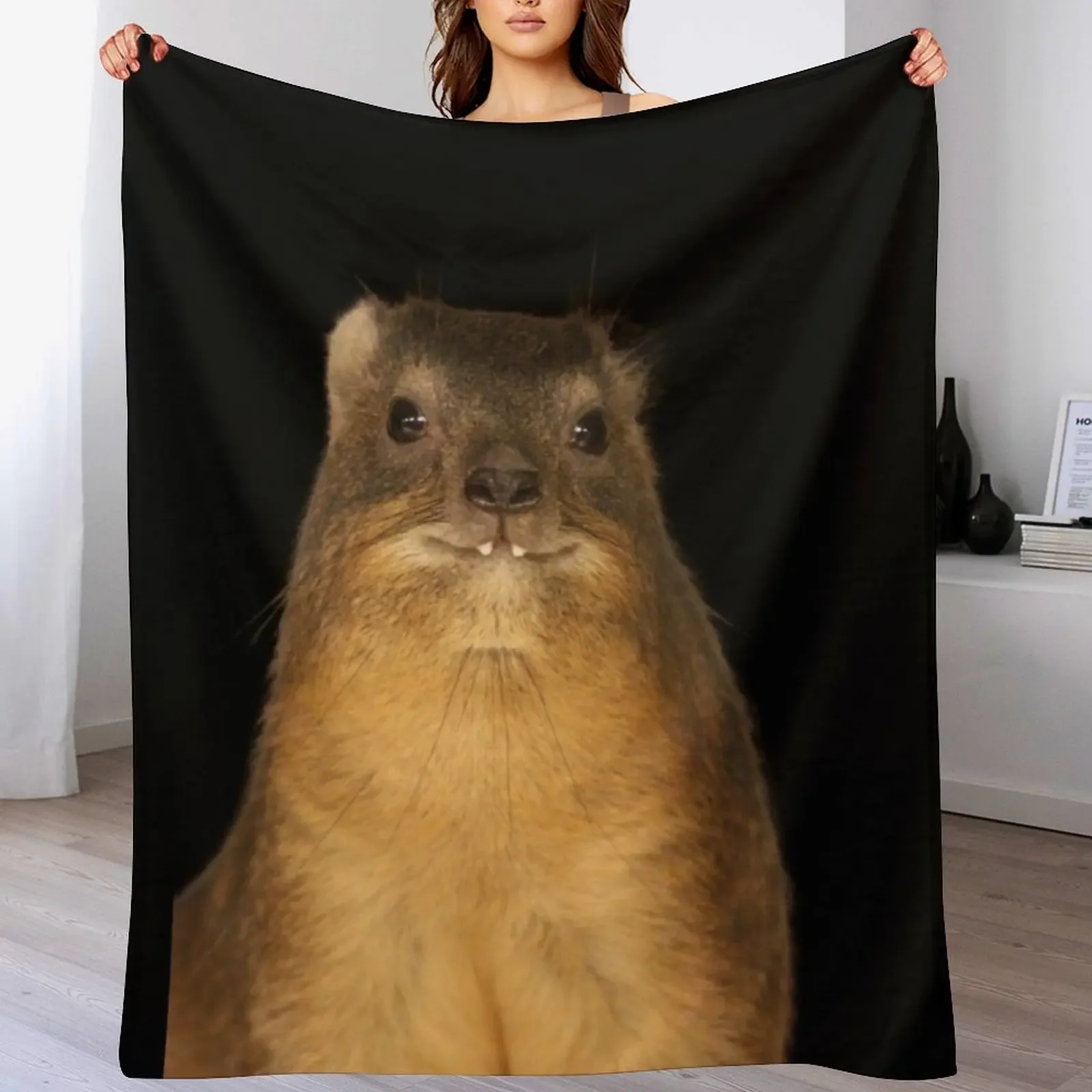Фото Rock Hyrax Photo - Rosenie, милое одеяло с картофелем вампира, спальный мешок, модные диваны, одеяло для дивана, одеяла №1