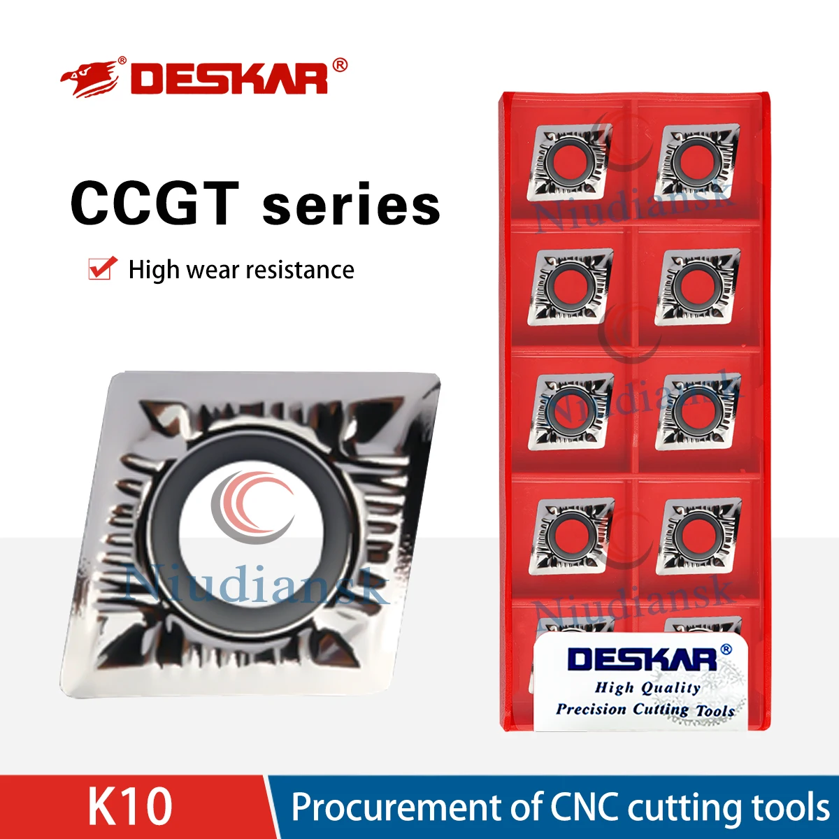 

CCGT060202 CCGT060204 CCGT120408-AL K10 Токарный станок с ЧПУ Ромб Режущие пластины для внутреннего отверстия Токарные инструменты Применяется для обработки алюминия