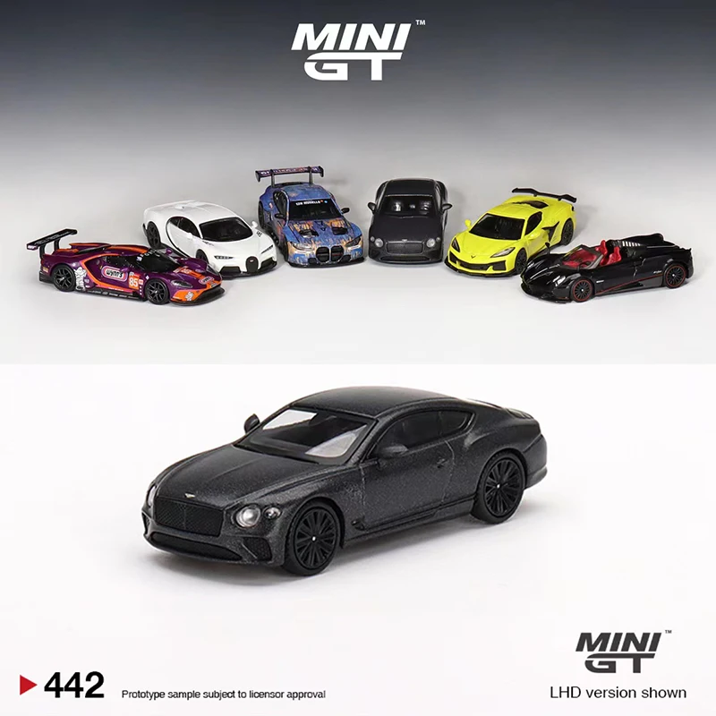 

MINI GT 1:64 Model Car Continental GT Speed 2022 Anthracite Satin Alloy Die-cast #442 LHD
