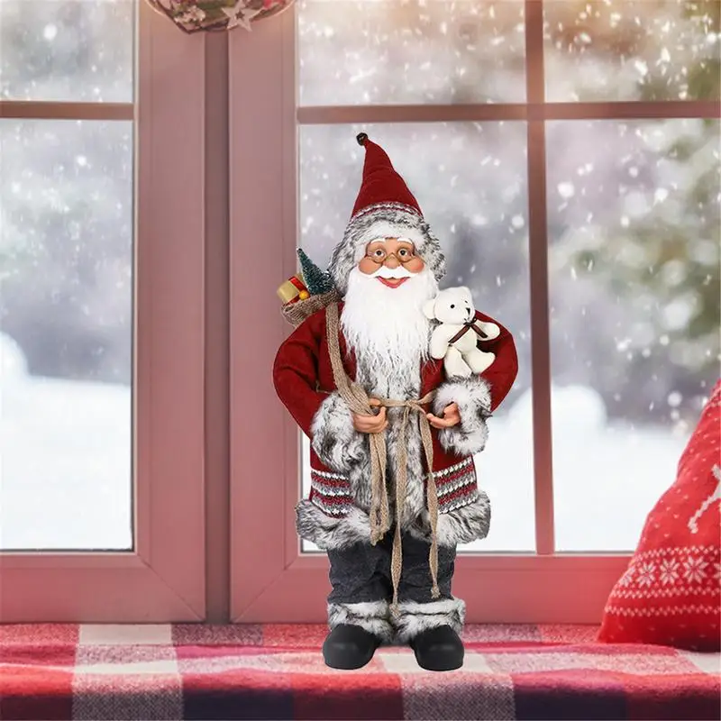 30 см статические рождественские куклы Санта-Клауса детские игрушки украшения