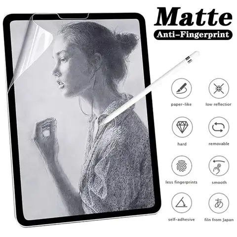 Матовая ПЭТ как бумажная Защитная пленка для iPad Pro 11 Mini 6 Air 5 4 3 2 1, Защита экрана для iPad 9,7 5th 6th 10,2 7th 8th 9th