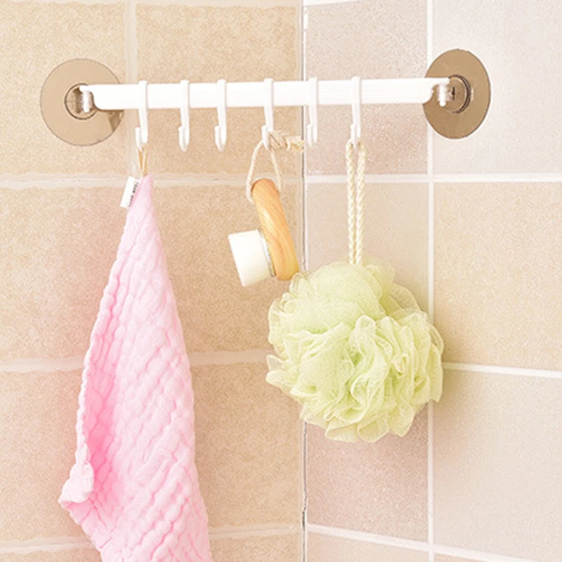 

Rustproof Bathroom Tools Organizer Towel Holder Key Hooks Kitchen Organizer Cupboard Storage Rack Shelf