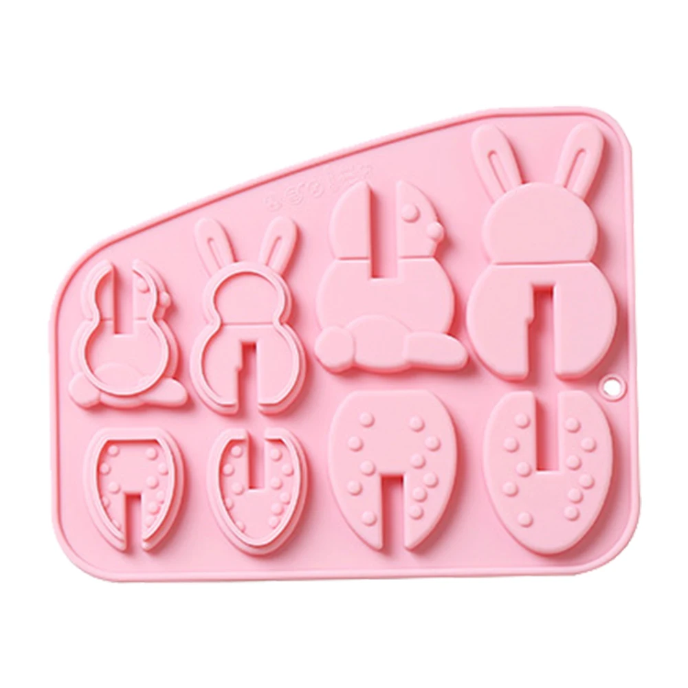 

3D Easter Bunny Egg Silicone Mold DIY Fondant Chocolate Soap Plaster Making Homemade Scented Candle Craft Mould Baking Tool