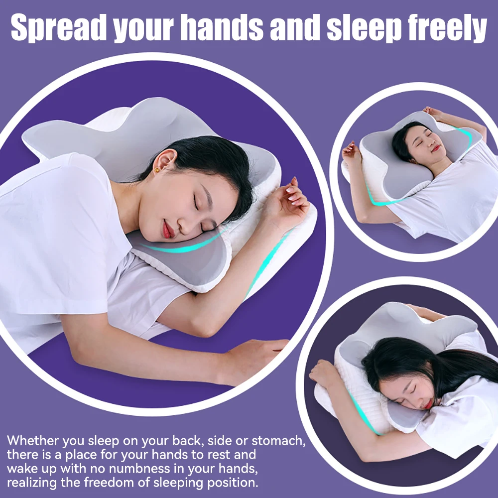 Ортопедическая Подушка Из Пены С Эффектом Памяти Расслабляющая Форма Бабочки