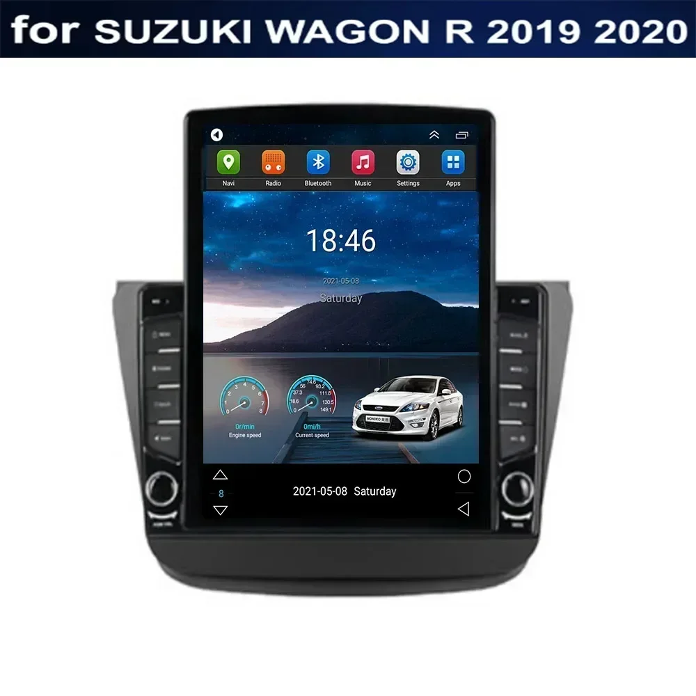 For Tesla Style 2 Din Android 13 Car Radio Suzuki Wagon R 2019-2035 Multimedia Video Player GPS Stereo Carplay RDS Camera