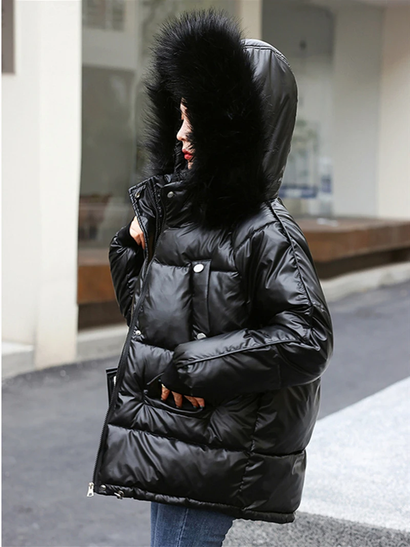 2022 New Winter Women Casual Loose Down Cotton Coats Famale Clothing Hooded Thick Warm Solid Khaki Jacket Lady Padded Parkas Top