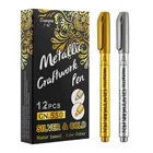 Металлический маркер, водонепроницаемые перманентные ручки для рисования золотого и серебряного цветов для творчества, эпоксидная смола, художественные изделия, товары для студентов