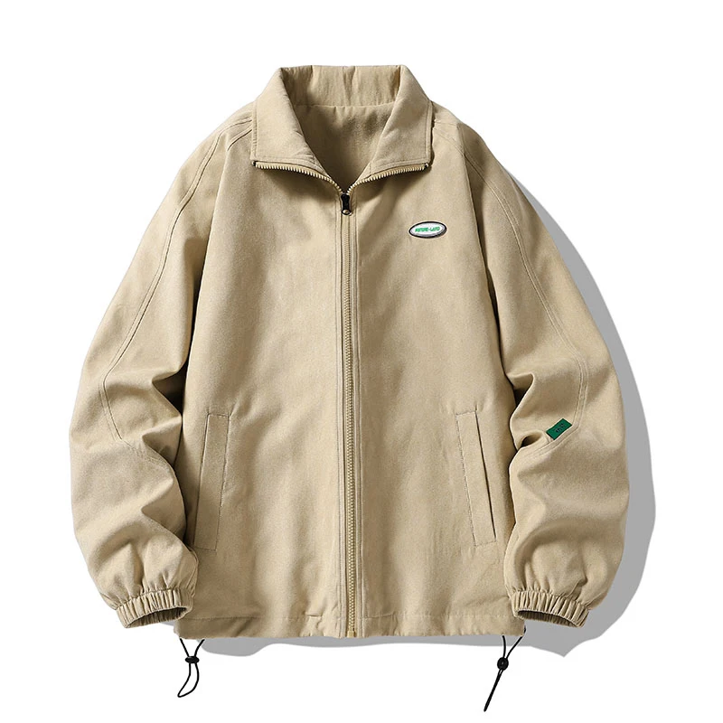 

Spring Men Jacket Bomber Vintage Baggy Coat Oversize Fashion Korean Streetwear Zip Up Outerwear Clothing Tops Male Streetwear