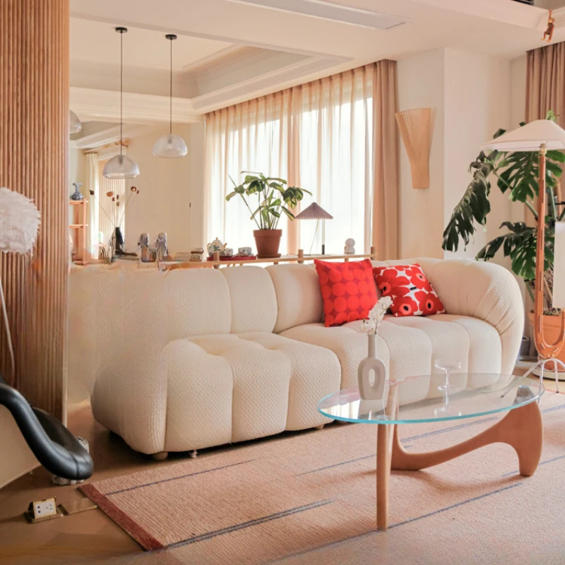 Диван из овечьей ткани современная и Минималистичная гостиная для двух человек