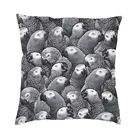 Скандинавский африканский серый чехол для подушки с рисунком попугаев для дивана мягкий чехол для подушки с птицами