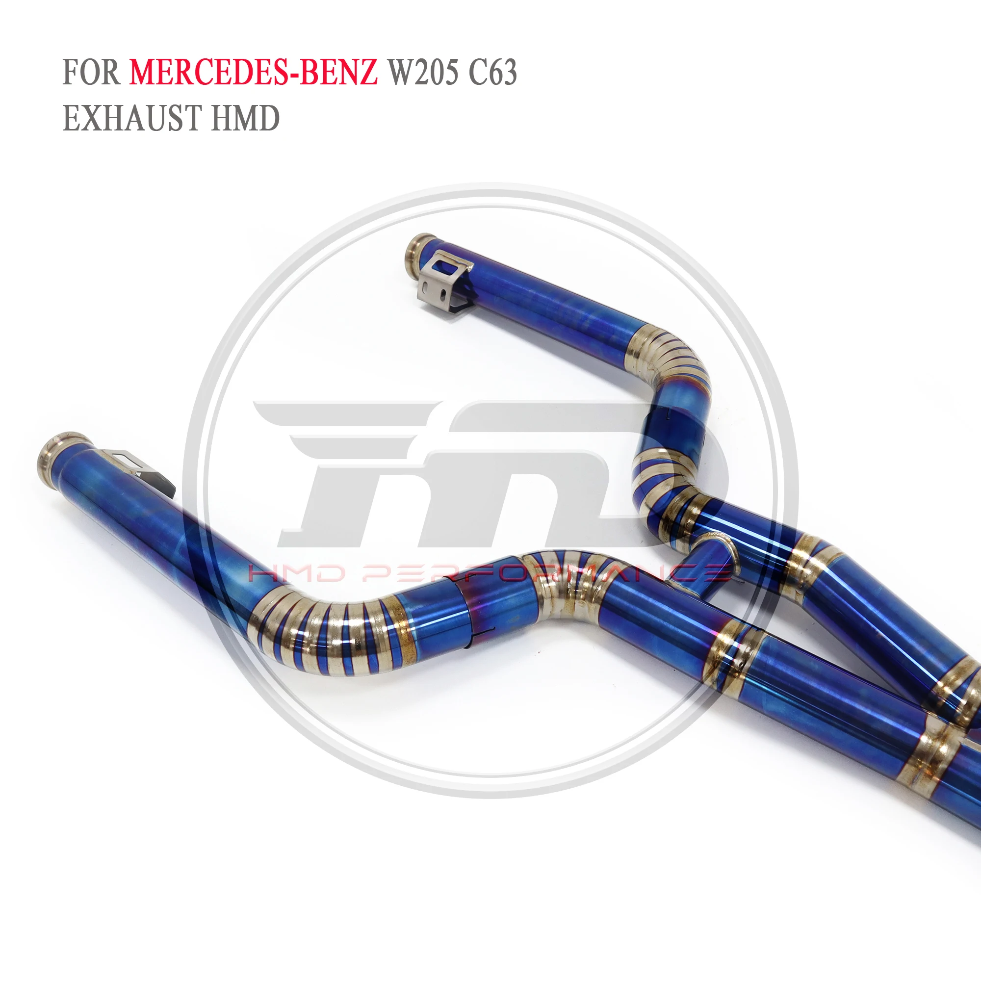 Титановая выхлопная система HMD Performance Catback для Mercedes Benz AMG C63 W205 4.0T 2015+ Глушитель с