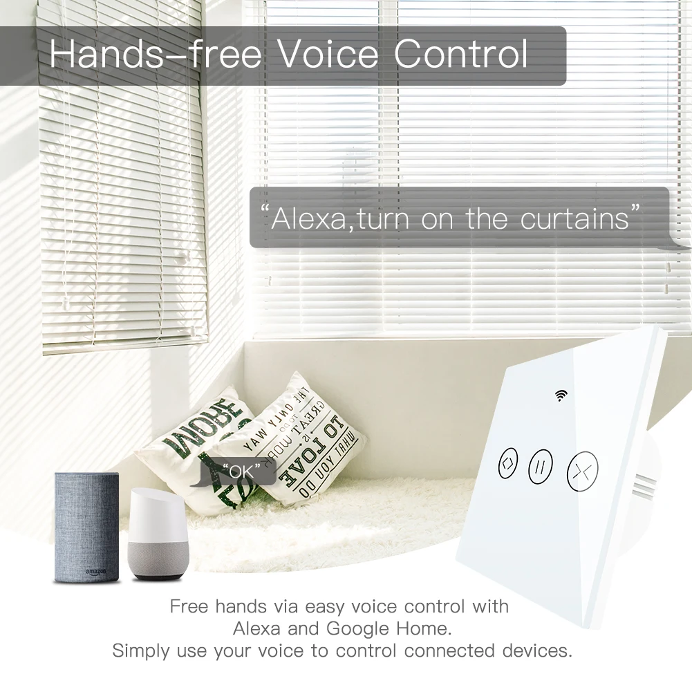 Фото Умный переключатель для штор Moeshouse, Wi-Fi, с электроприводом, работает с Alexa Echo Google Home №5