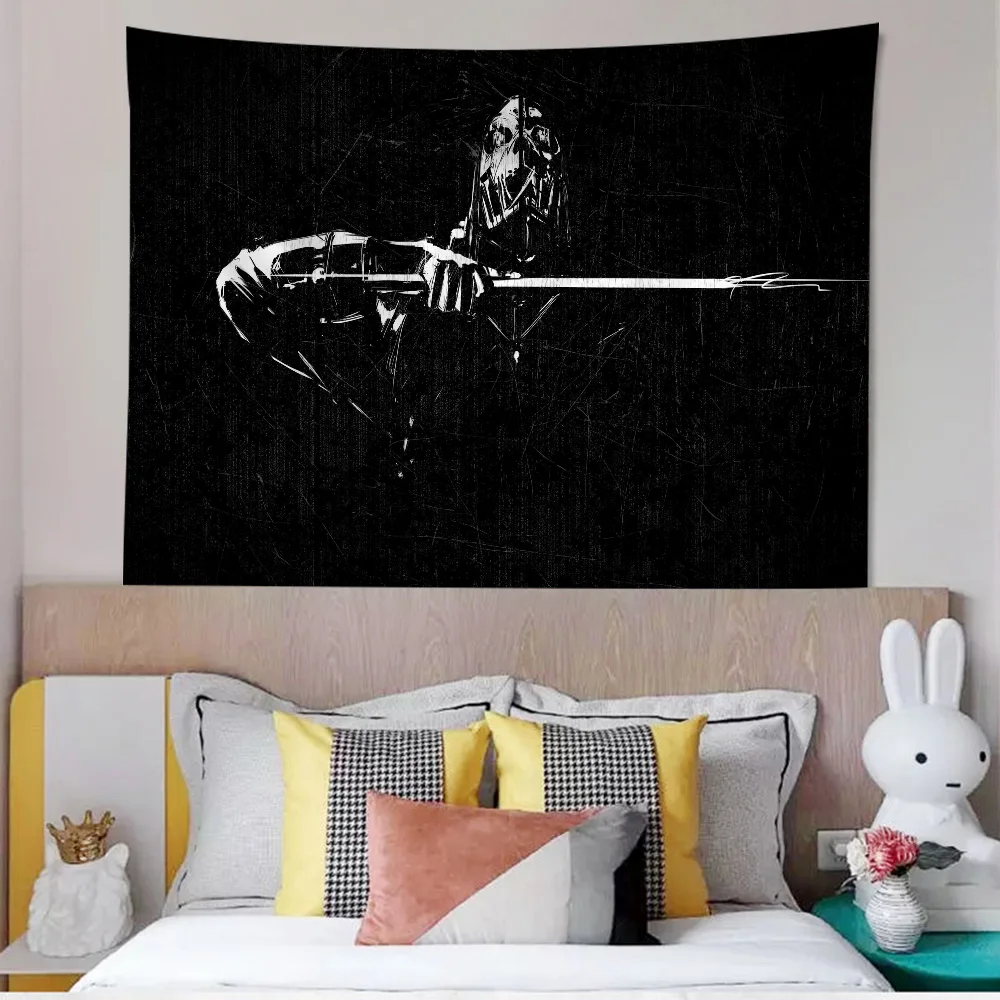 D-Dishonored мультяшный гобелен хиппи цветок настенные ковры Декор в общежитии