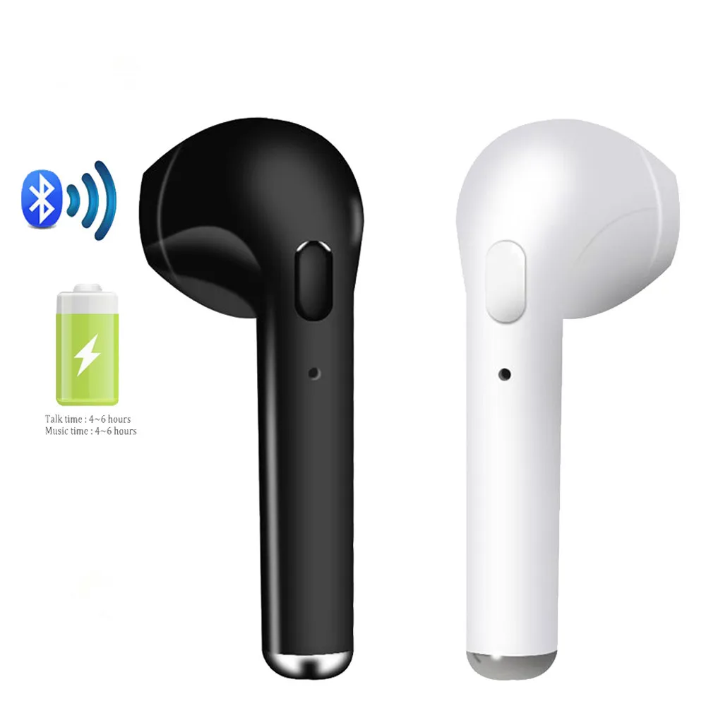 

1 шт. i7s Bluetooth наушники-вкладыши, беспроводные наушники, мини-наушники для музыки, спортивные наушники-вкладыши, гарнитура с микрофоном для телефона xiaomi iphone