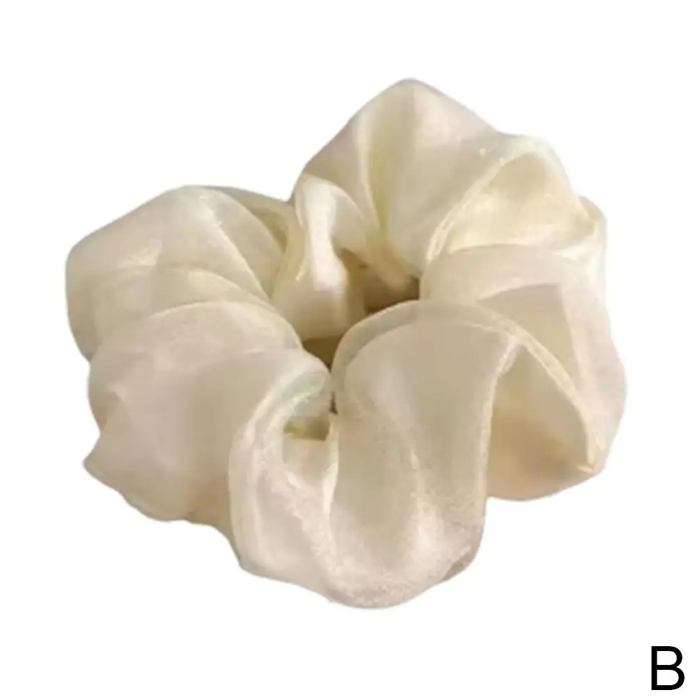 Женская веревка для волос из органзы 2-слойная сетка с большим кишечником