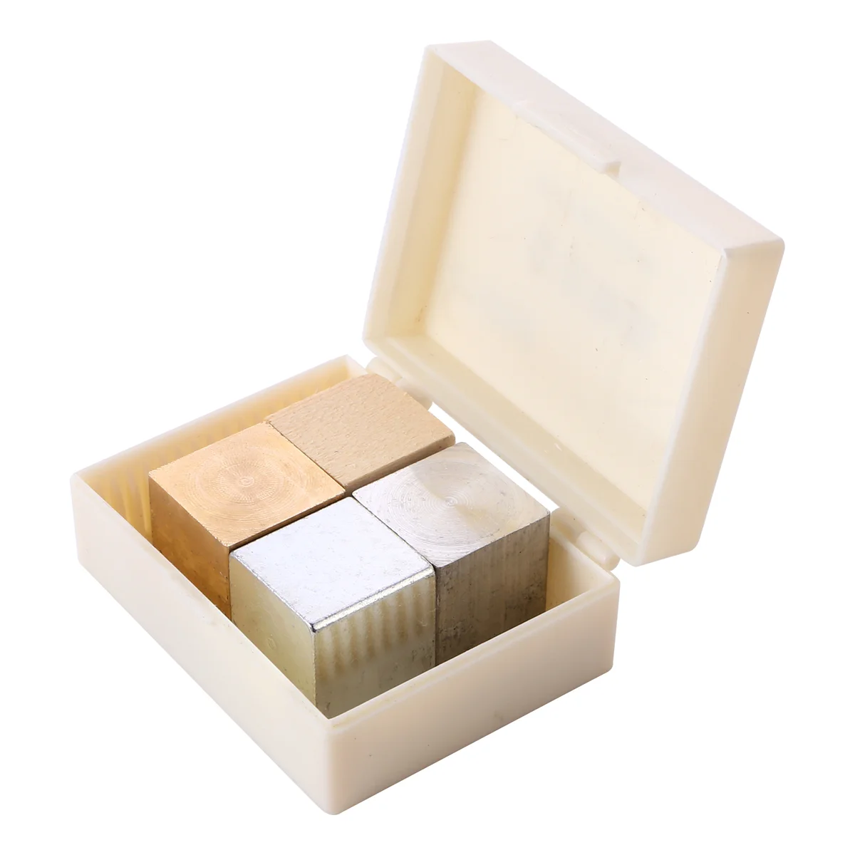 

4 Pcs Physics Experiment Wooden Block Physical Equipment Metal Elements Cube Science Education Products Density