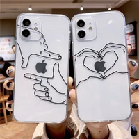 fashion simple couple phone case for iphone 8 7 6s 6 plus x xr xs max se silicone cover for iphone 13 12 11 pro max case fundas