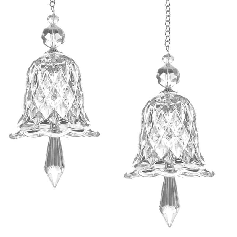 Новинка 2024 года 2 шт. хрустальные колокольчики разноцветные стеклянные подвесные