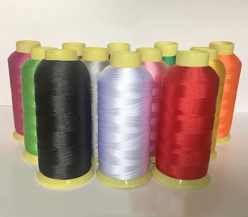 

5000M Cones Bobbin Thread 108D Filament Polyester Stronger Yarn for Computer Embroidery Machine Sewing 20 Colors