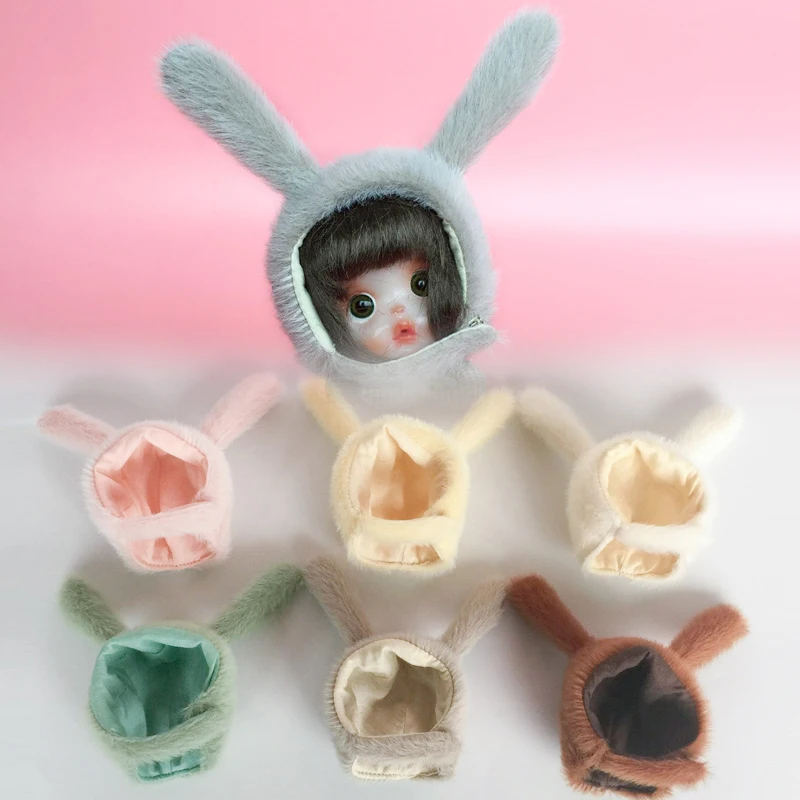 

D04-A029 children handmade toy 1/12 ob11 Doll BJD/SD GSC doll Accessories colorful animal ear hat 1pcs