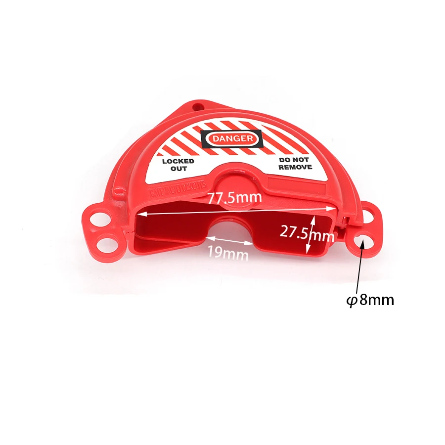 Красный стандартный запорный клапан блокировка промышленного клапана замок из