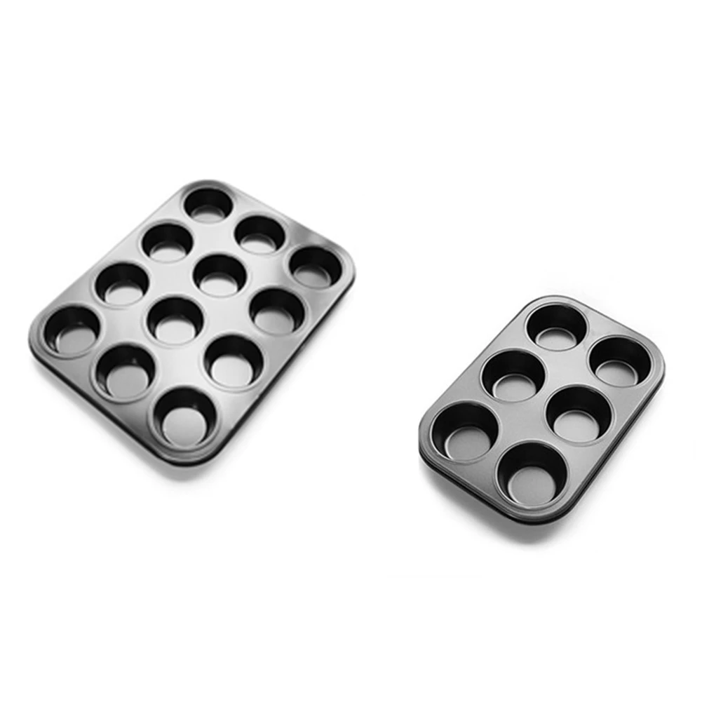 

Кухонная форма для выпечки торта, 6/12 отверстий, антипригарная мини-форма для маффинов, печенья, использованная форма для кексов, хлеба, торт...