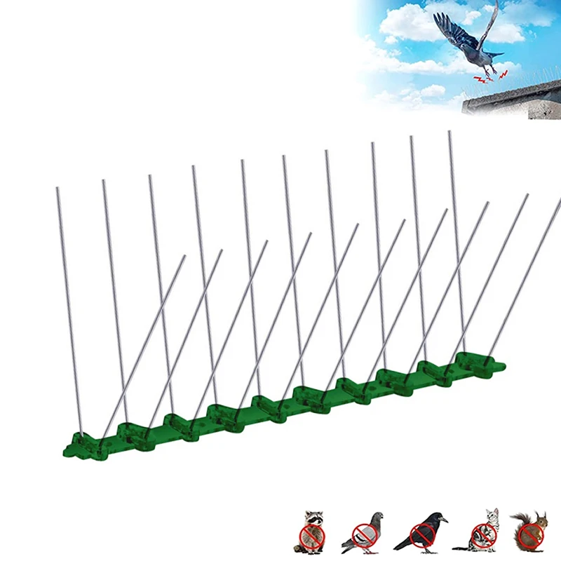 

1/12PCS Balcony Anti-bird Pigeon Spikes and Bird Repeller Deterrent Anti Bird Repellent Stainless Steel Anti Bird Thorn Nail Kit