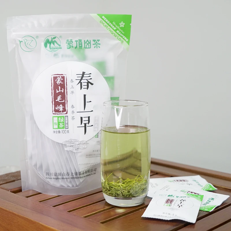 

New tea Chinese famous tea Sichuan Mengding Mountain alpine Superfine green tea Small bag health and wellness products